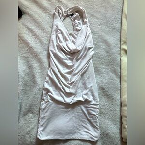 Elegant White Halter Dress